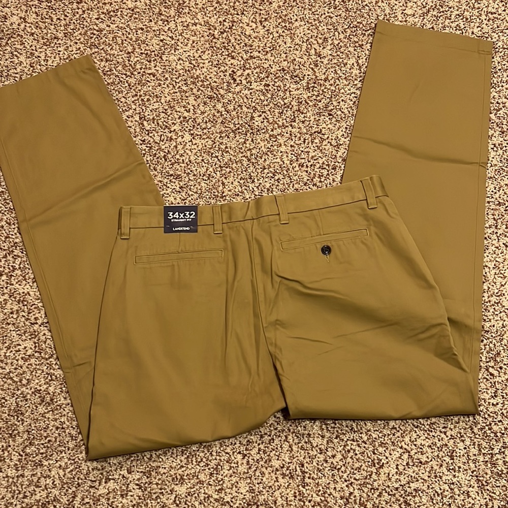 NWT Men’s Land’s End Straight fit Trousers - Picture 3 of 4
